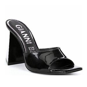 Gianni Bini Glossy Black Mules